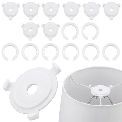 Lampenkap-Reduzierringe 16er-Pack E27 auf E10/E14, weiß, Kunststoff