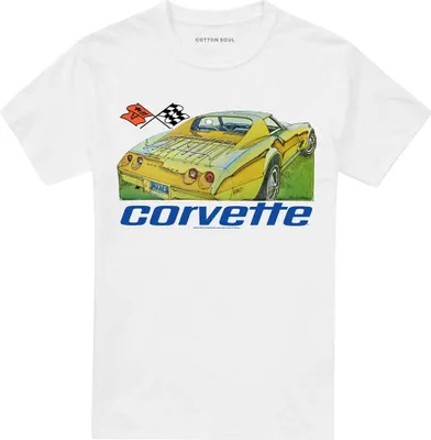Image de Chevrolet - "Corvette 74" T-shirt homme/femme unie TV27830 (XL) (Blanc)