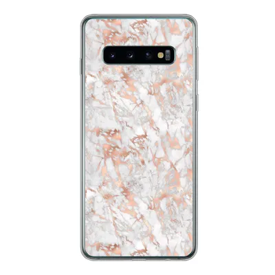 Produktbild von MuchoWow® Handyhülle Schutzhülle Hülle für Samsung Galaxy S10 Marmor - Roségold - Luxus - Muster Silikon Softcase Handy Hülle - Handytasche