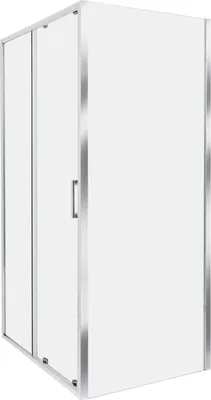 Zdjęcie produktu dla BELIANI Kabina prysznicowa srebrna szkło hartowane aluminium pojedyncze drzwi 80 x 100 x 185 cm nowoczesny design