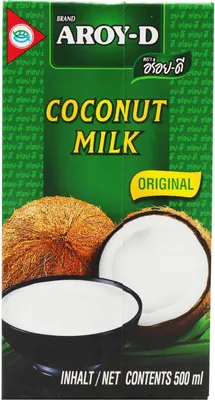 Image de Aroy D Lait de coco naturel pour la pâtisserie et la cuisine 500ml