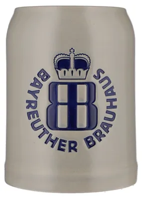 Produktbild von Bayreuther Brauhaus Glas Steingut Krug Seidel Tonkrug 0,5l "Oranament"