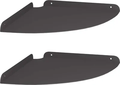 Image de Étagère d'angle suspendue vidaXL avec 2 tablettes, noir, 30 x 30 x 2 cm