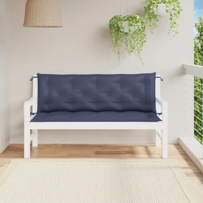 Obrázok produktu pre Nábytok Vankúše na záhradné lavice 2 ks. Námornícka modrá 150x50x7 cm Oxford látka - Vankúše na záhradný nábytok 2024