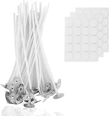 Imagen del producto de Mechas de algodón, 10 cm, 50 unidades, para la fabricación de velas