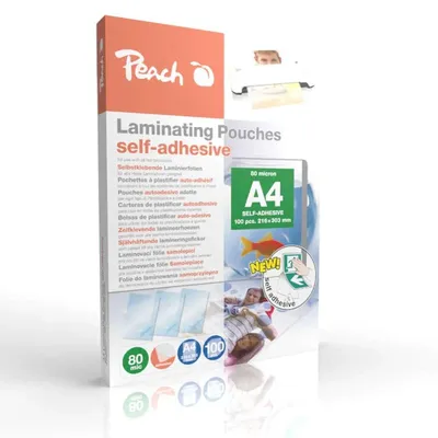 Image de Peach 510588 Peach film de plastification A4 80 mic 100pcs autocollant