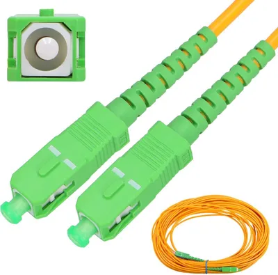 Produktbild von Extralink SC/APC-SC/APC Patchcord Patchkabel Kabel Glasfaserkabel Glasfaser Einzelmodus, Simplex, G.652D, 3 mm, 5 m