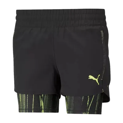 Produktbild von Puma Fußball individualCUP Shorts Damen schwarz dunkelgrau gelb Gr S