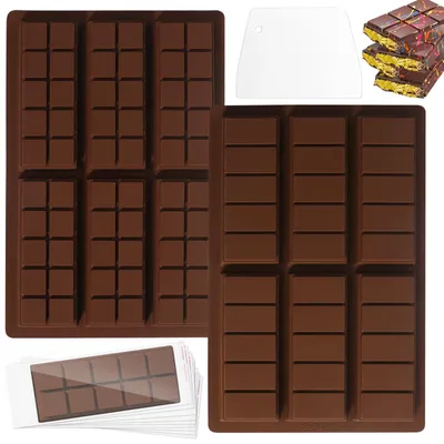 Silikon-Schokoladenform, 2 Stück, 6 Förmchen, BPA-frei
