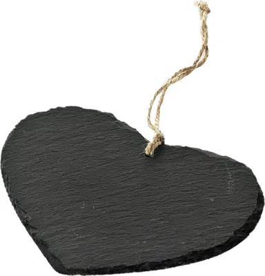 Produktbild von SCHIEFER-HERZ Hänger 14x12cm. Kanten GEBROCHEN.