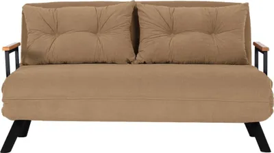 Produktbild von CALICOSY - Schlafsofa für 2 Personen mit Stoffbezug und Metallfüßen L133 cm – SANDO