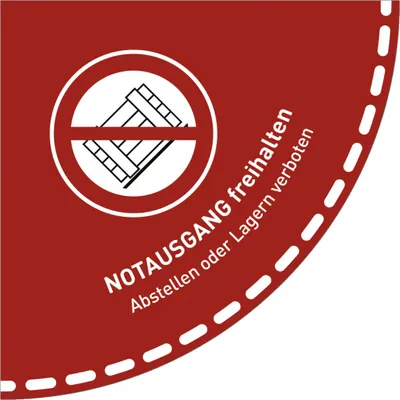 Produktbild von Dreifke® Fußbodenaufkleber Notausgang freihalten..., Folie, rutschhemmend, 90...