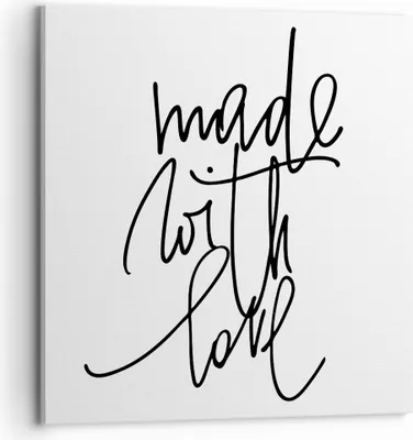 Produktbild von Bild auf Leinwand - Leinwandbild - Einteilig - Erstellt mit Liebe - 70x70cm - Wand Bild - Wanddeko - Wandbilder - Leinwanddruck - Bilder - Wanddekoration - Leinwand bilder - Wandbild - AC70x70-4499