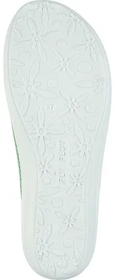 Produktbild von Fly Flot Damen Hausschuh Pantoffel Keilabsatz Mesh farbenfroh 330057, Größe:41 EU, Farbe:Grün