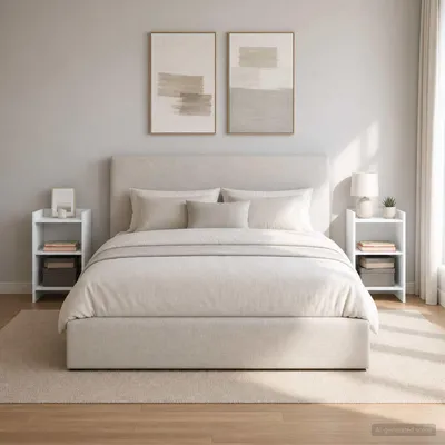 Obrázok produktu pre Maison Exclusive – Nočné stolíky, 2 kusy, biela farba, 40 x 30 x 60 cm, drevotrieska