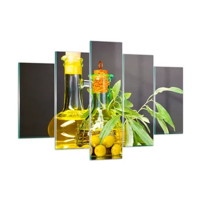 Produktbild von Bilder auf glas - Flasche Glas Olive Öl - 150x100cm - Glasbilder - Wandbilder - Kunstdruck - zum Aufhängen bereit - Wanddekoration aus Glas - Glas Bilder - Wandbild auf Glas - GEA150x100-2168