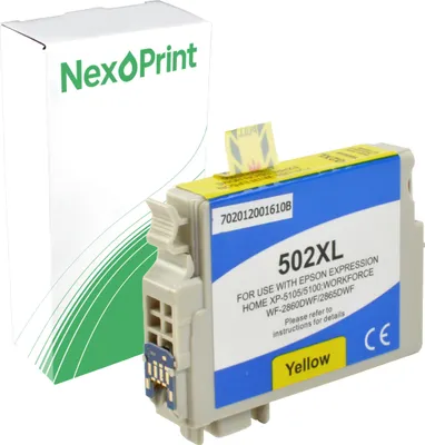 Produktbild von Druckerpatrone kompatibel zu Epson C13T02W440 502XL yellow WorkForce WF-2880 DWF Epson WF-2865 DWF Epson WF-2860 DWF Epson Expression Home XP-5155 Epson XP-5150