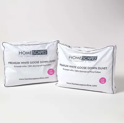 Produktbild von HOMESCAPES Warme Premium 4-Jahreszeiten-Daunendecke 200x200 cm – Gänsedaunen