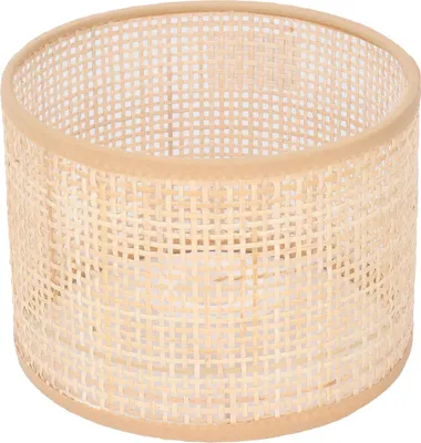Image de Abat-jour de lampe en rotin Remplacement Panier Tissé Chandelier Suspension Vintage Table Couvre Lampe au Sol E27 E14