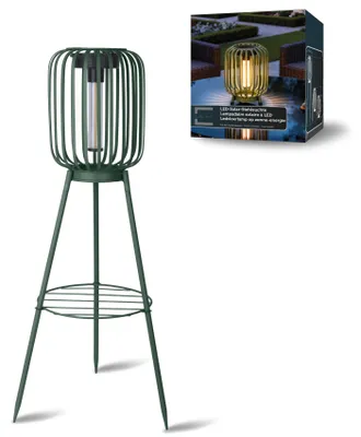 Produktbild von LED Solar Stehleuchte  3in1 Gartenlampe Außenleuchte mit COB LED warmweiß Lichtsensor IP44 Solarleuchte Terrasse Balkon Gartenbeleuchtung kabellos grün