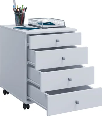 Immagine prodotto di Contenitori a rulli | Contenitori laterali con cassetti | Dimensioni ca. H. 57 x W. 42 x D. 50 cm | Contenitore da ufficio – Lona