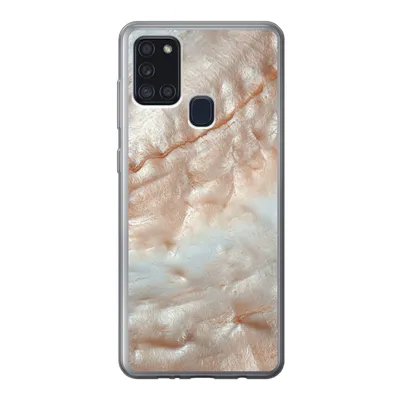 Produktbild von MuchoWow® Handyhülle Schutzhülle Hülle für Samsung Galaxy A21s Mineralien - Naturstein - Perlmutt Silikon Softcase Handy Hülle - Hartschale