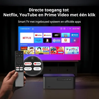 Obrázok produktu pre WP01 – Inteligentný projektor Full HD 1080P [Netflix a Dolby Audio], 700 lúmenov, s Wi-Fi/Bluetooth, automatickou korekciou a automatickým zaostrovaním, pre domáce kino