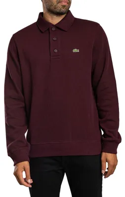 Produktbild von Lacoste Langärmeliges Poloshirt aus gerippter Baumwolle, Rot S