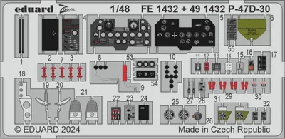 Produktbild von Eduard Accessories FE1432 - 1:48 P-47D-30 1/48 MINIART - Neu