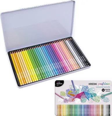 Produktbild von Derform Dreieckige Pastellstifte, 36 Farben