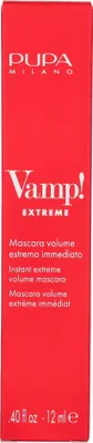 Produktbild von PUPA Milano Vamp! Mascara Extreme, Schwarz, Extrablack, Färbung, Befestigung, Volumengebend, 12 ml, Intensiv, Paraben