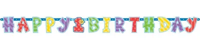 Produktbild von Happy Birthday Girlande 1. Geburtstag Junge