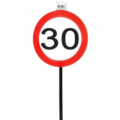 Produktbild von Schild 30 mit Stab zum 30. Geburtstag