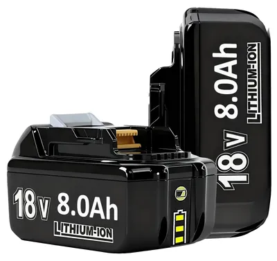 Image de Batterie, capacité 8000 mAh, compatible avec différents modèles, 2 batteries de 8000 mAh, 18 V