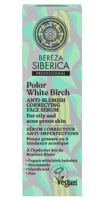Produktbild von Natura Siberica Bereza Siberica Veganes Gesichtsserum gegen Unreinheiten für fettige Haut, 30ml