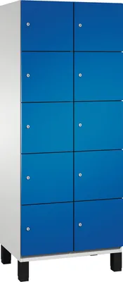 Produktbild von Fächerschrank, 2x5 Fächer, Abt. B 400 mm, Selbstbelüftungskonzept, BxTxH 800x525x1980 mm, RAL 7035/5010