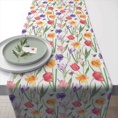 Produktbild von Tischläufer - Flowers in spring