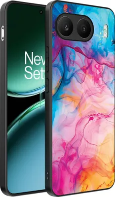 Produktbild von Smartphonica Telefon Fall geeignet für OnePlus Nord 4 mit Regenbogen Acryl Marmor Print - TPU Backcover Fall Regenbogen Acryl Marmor Design