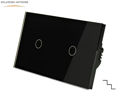 Produktbild von Indual Glas Touch-Schalter Schwarz (Einzel + Wechselschalter)