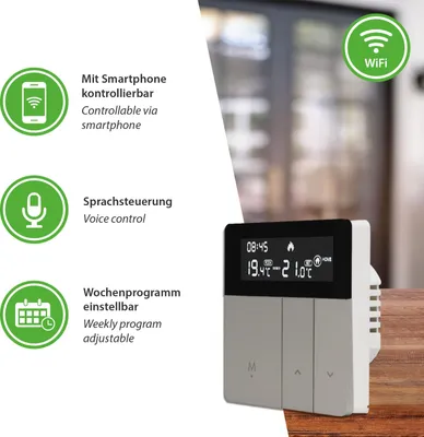 Produktbild von WiFi Smart Thermostat Raumthermostat Tuya App Heizungssteuerung Fußbodenheizung TH-213