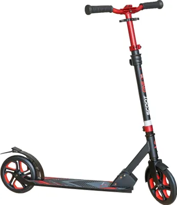 Produktbild von Scoot One S1 Höhenverstellbarer City Roller, Kickroller 205mm – Aluminium Tretroller in Rot & Schwarz
