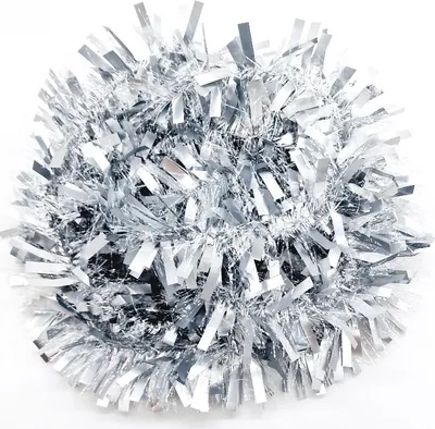 Produktbild von Lametta 5m Girlande Weihnachten Weihnachtsgirlande Christbaumschmuck Deko Breit 2402 Silber