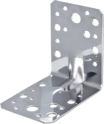 Produktbild von Alberts Schwerlast-Winkelverbinder mit Sicke | Edelstahl | 90 x 90 x 65 mm | 3er Set
