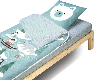 Image de Bleu Calin Rechange Caradou® Igloo Parure de lit Enfant sans couette - 90x190cm