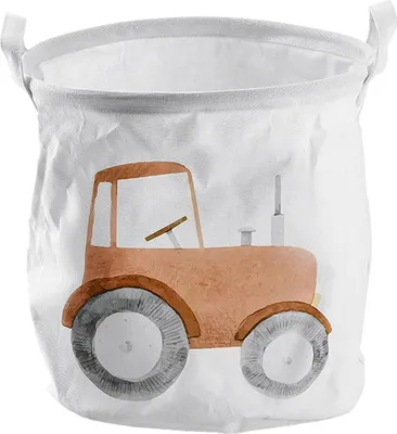 Image de zeller Corbeille de rangement TRAKTOR DH 30x30 cm blanc Corbeille à provisions