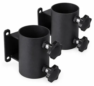 Produktbild von 2er-Set Deckschirmhalter aus Edelstahl, Terrassenschirmhalter, Schirmklemme für Terrassengeländer, strapazierfähige Außenschirmklemme