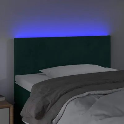 Produktbild von vidaXL LED Kopfteil Dunkelgrün 90x5x78/88 cm Samt