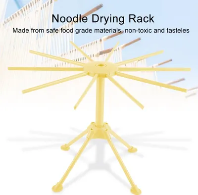 Zdjęcie produktu dla Stojak do suszenia makaronu i spaghetti, składany, kitchen aid (żółty)