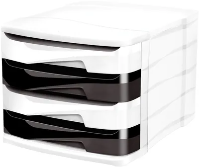 Obrázok produktu pre Ellypse by Cep 1003940811 Zásuvkový box Ellypse - A4, 4 polootvorené zásuvky, biela/ružová, modrá, zelená, fialovo-priehľadná