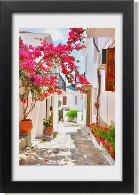 Produktbild von Bild 20x30 MDF-Rahmen, Wandkunst Griechische Straßen
